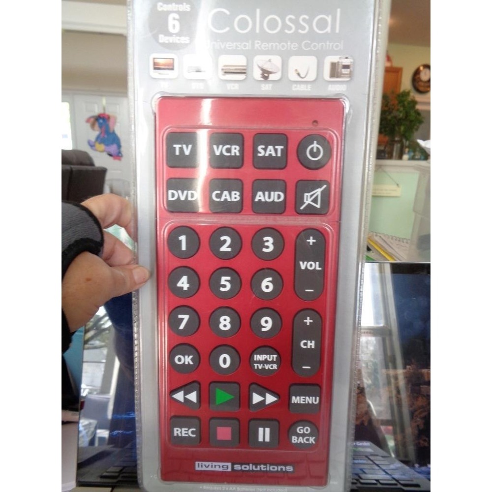 Living Solutions Colossal Universal RED Remote Control NIP 6 Devices